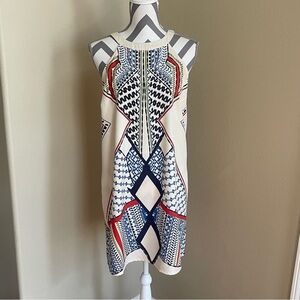 VENUS Sleeveless Dress with Geometric Print -   Size: XL